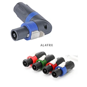 4 Pole Audio Plug Jack Stereo Headphone Speaker Brass Connector Adapter Elbow - Picture 1 of 5