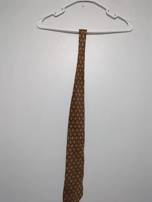 J.Z. RICHARDS Men's 100% Silk Tie Geometric Orange Multicolor - Изображение 1 из 4