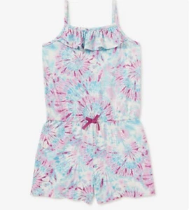 WONDER NATION Girls XXL (18) Knit Romper Sleeveless • Blue Tie Dye - Picture 1 of 2