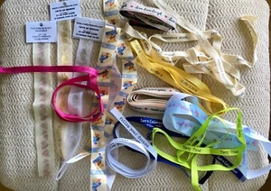 SELECTION OF RIBBONS WITH WORDS ~ ALL NEW & UNUSED ~ USEFUL FOR CRAFTS & APPAREL - Picture 1 of 8