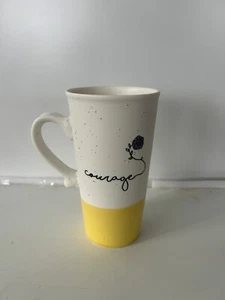 Two 12 Oz Mugs In Yellow And White - Picture 1 of 8