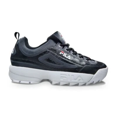 Hombres Fila Disruptor II O Sew F1479817 UK 9/ US 10/ EU 43 Negro Blanco - Imagen 1 de 4