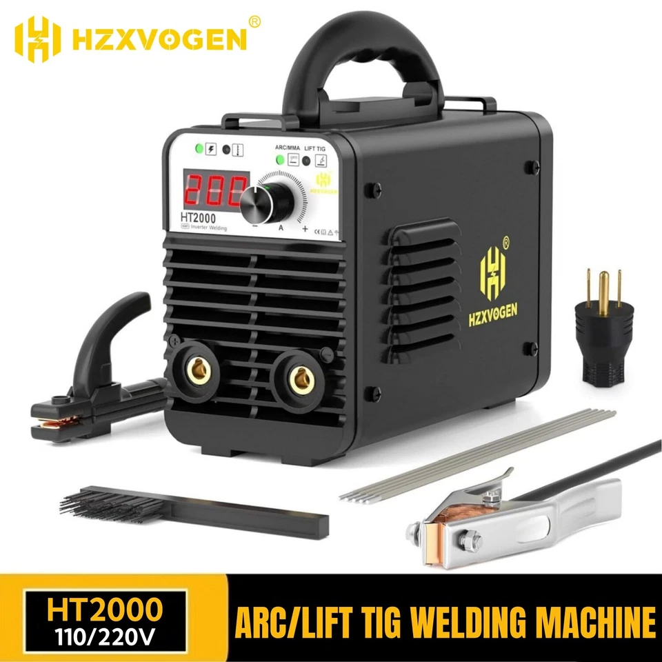 HZXVOGEN 110/220V Stick Welder 120A MMA Lift TIG Welding Machine W/Hot Start Mini Welder