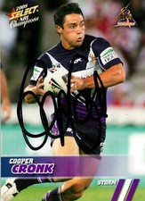 ✺Signed✺ 2008 MELBOURNE STORM NRL Card COOPER CRONK Centenary