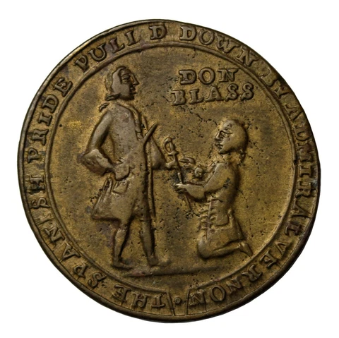 1739 Admiral Vernon Medal Capture Portobello Pinchbeck Adams PBvL-5D Betts-302 Cover