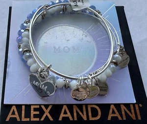 Alex and Ani 'Color Infusion, Mom' Set of 3 Charm Bangle - Picture 1 of 6