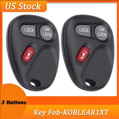 2 Replacement For 2001-2002 GMC Sierra 1500 / 2500 / 3500 /Sonoma Key Fob Remote - Image 1 of 4