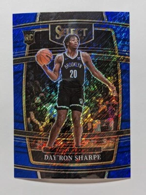 2021-22 Panini Select Basketball Day'Ron Sharpe Concourse Blue Shimmer #33 RC - Image 1 of 2