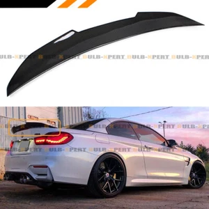 FOR 2014-2020 BMW F33 F83 M4 CONVERTIBLE CARBON FIBER PSM HIGHKICK TRUNK SPOILER - Picture 1 of 4