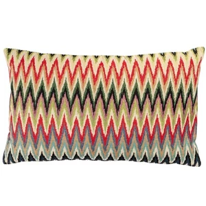 Funda de cojín rectangular Chevron Tapestry XL. Diseño multicolor brillante. 23x15" - Imagen 1 de 4