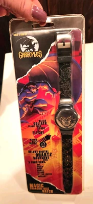 复古迪士尼 GARGOYLES 手表魔术更换表盘套装 完好带盒 未使用的歌利亚 — 第 1/4 张图片