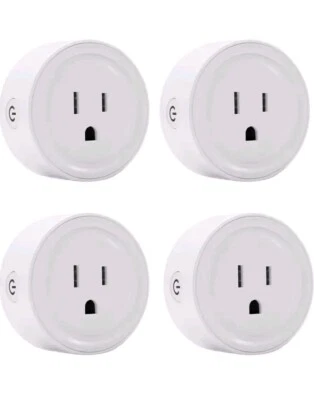 Smart Socket WiFi Paquete de 4 Blanco YX-WS01 Compatible Alexa Google ESICOO Foto 1 de 4