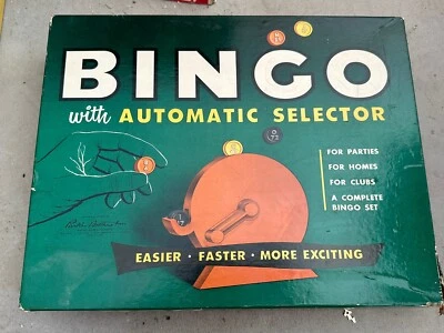 Bingo Parker Bros 1957 vintage con selector automático juego 100 % completo Foto 1 de 2