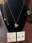 Kate Spade Victoria Fresh Squeeze Bouquet Pavé Gold Earring Necklace $48-$98 NWT
