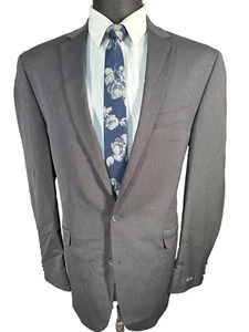 NEW KENNETH COLE Mens Gray SLIM FIT Pinstripe Sport Coat Blazer Jacket SIZE 42L - Picture 1 of 9