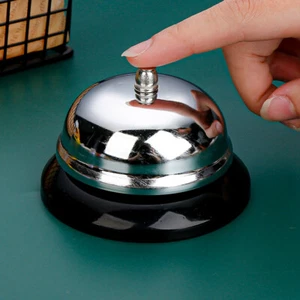 Bell for Service Desk Kitchen Hotel Counter Reception Restaurant Bar Silver - Picture 1 of 3