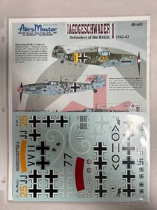 NEU AeroMaster 48-685 Jagdschwader Militär Krieg Modellflugzeug 1/48 Aufkleber (XO3) - Bild 1 von 3