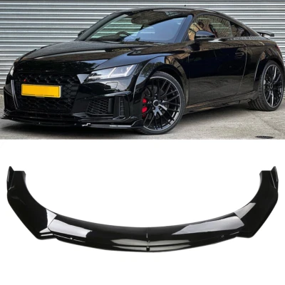 Glossy Black Front Bumper Lip Spoiler Splitter Body Kit For Audi TTS Quattro C Foto 1 de 4