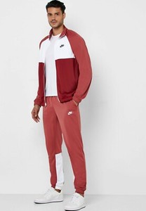 red mens nike tracksuit