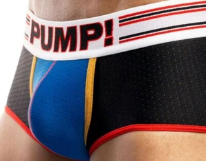PUMP! Boxer Trunk Circuit Access Ochre Cotton Mesh Open-Back Trunk 15067 P6 - Foto 1 di 6