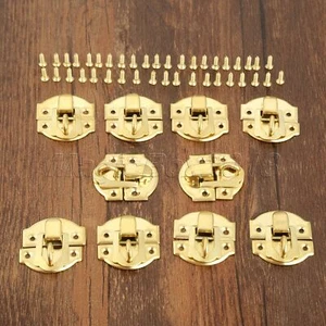 Mini Wooden Wine Gift Jewelry Box Latch Clasps Hasps Dollhouse Chest Hardware - Picture 1 of 12