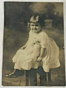 1800's - Early 1900's Vintage Black and White Child Photograph Louise - Picture 1 of 3