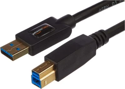 2 PACK Amazon Basics USB 3.0 Cable - A-Male to B-Male Adapter Cord - 6 Feet - Image 1 of 2