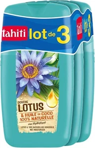 Tahiti Douche corps - Lot 3pcs Gel douche Huile Coco et Lotus Ph Neutre 250 ml - Picture 1 of 4