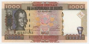 Guinea 1000 Francs 2006 Pick 40 UNC Uncirculated Banknote - Picture 1 of 2