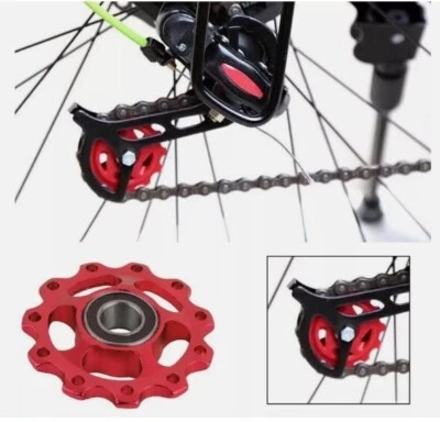 BICICLETA MTB 2 PIEZAS 11T COJINETE SELLADO RUEDA JOCKEY DESVIADOR TRASERO RUEDA GUÍA POLEA! Foto 1 de 2