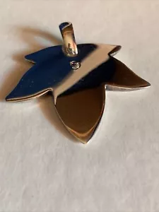 Dodo Pomellato Collana Ciondolo Foglia Acero Argento Massiccio 53 Gr Originale - Foto 1 di 5