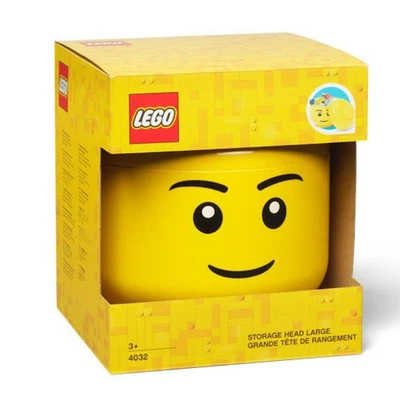 LEGO Large Yellow Storage Head Boy, Brand New - Image 1 of 3