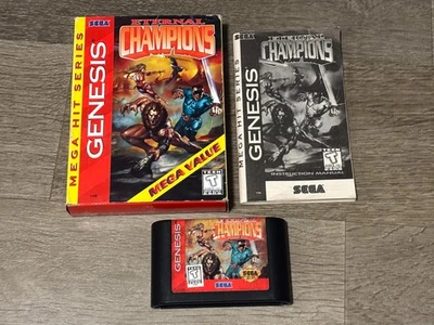 Eternal Champions Sega Genesis Complete CIB Cardboard Box Tested Authentic - Image 1 of 4