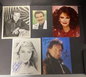 5 original signierte Auto Lot 8x10 John Raitt, Tom Selleck C20 - Bild 1 von 6