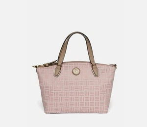 Anne Klein Lion Logo Jacquard Satchel  Bag MSRP $78.00 HB17AK09 - Picture 1 of 4