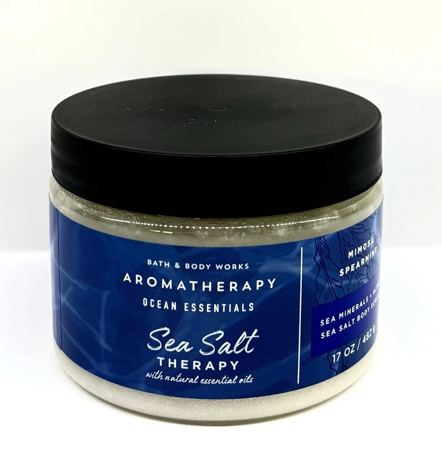BATH & BODY WORKS AROMATHERAPY SEA SALT THERAPY MIMOSA SPEARMINT BODY SCRUB NEW - Image 1 of 1