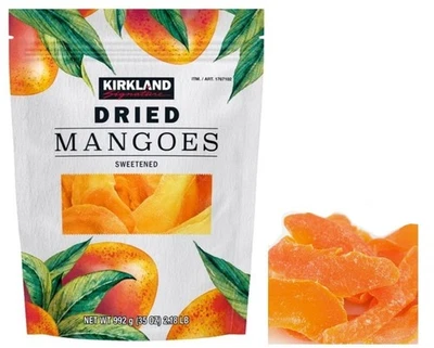 Kirkland Signature Dried Mangoes Sweetened (35 OZ) Each, Fat Free, Healthy Snack - Image 1 of 3