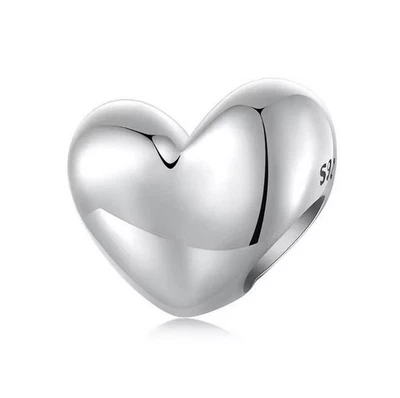 Charm Perle Bead Herz Symbol 925 Silber - Anhänger für Armband - Bild 1 von 2