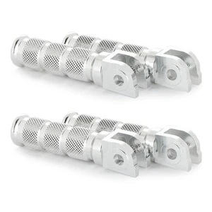 Plateadas delanteras + traseras CNC Billet anodizadas reposapiés reposapiés para motocicleta Honda CBR - Imagen 1 de 5