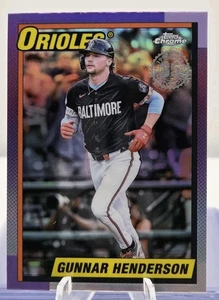 Tarjeta del 35 aniversario 2025 Topps Chrome #90CB-3 Gunnar Henderson 1990 refractor - Imagen 1 de 2