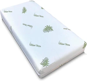 ® Materasso per Lettino in Aloe Vera 120 X 60 X 10 Cm (Certificato OEKO-TEX® E C - Foto 1 di 12