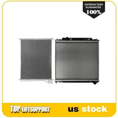 Fits 1999-2002 2003 2004 Ford F-53 Motorhome Chassis AC Condenser and Radiator Foto 1 de 4