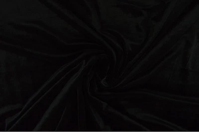 1m 250gsm High Quality Black Velvet Stretch Fabric 165cm Velour Dressmaking - Image 1 of 4
