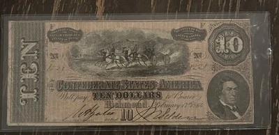 1864 $10 Confederate State Of America - Image 1 of 4