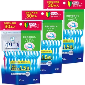 Set 3 Packs Kao Clinica Advantage Y-Shaped Dental Floss 30pcs From Japan - Picture 1 of 7