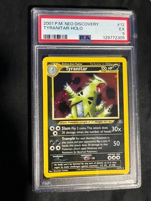 2001 POKEMON NEO DISCOVERY #12 TYRANITAR-HOLO PSA 5 - Image 1 of 2