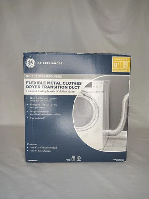 Conducto de transición para secadora de ropa de metal flexible GE PM08X10085 Foto 1 de 4