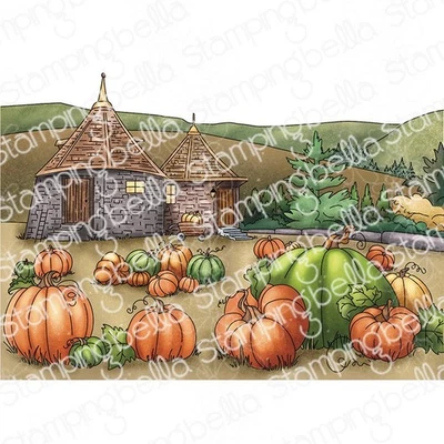 PUMPKIN PATCH HUT-Stamping Bella Rubber Stamp Craft-Tiny Townie Wizard-Autumn - Image 1 of 4