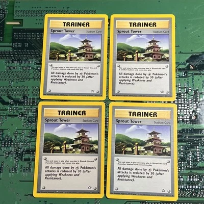 Sprout Tower 97/111 Neo Genesis Trainer Pokemon Card Vintage  MP 4 - Image 1 of 4