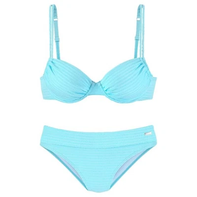 Marken Bügel-Bikini Damen Bademode Zweiteiler aqua Gr. 42 C NEU - Bild 1 von 3